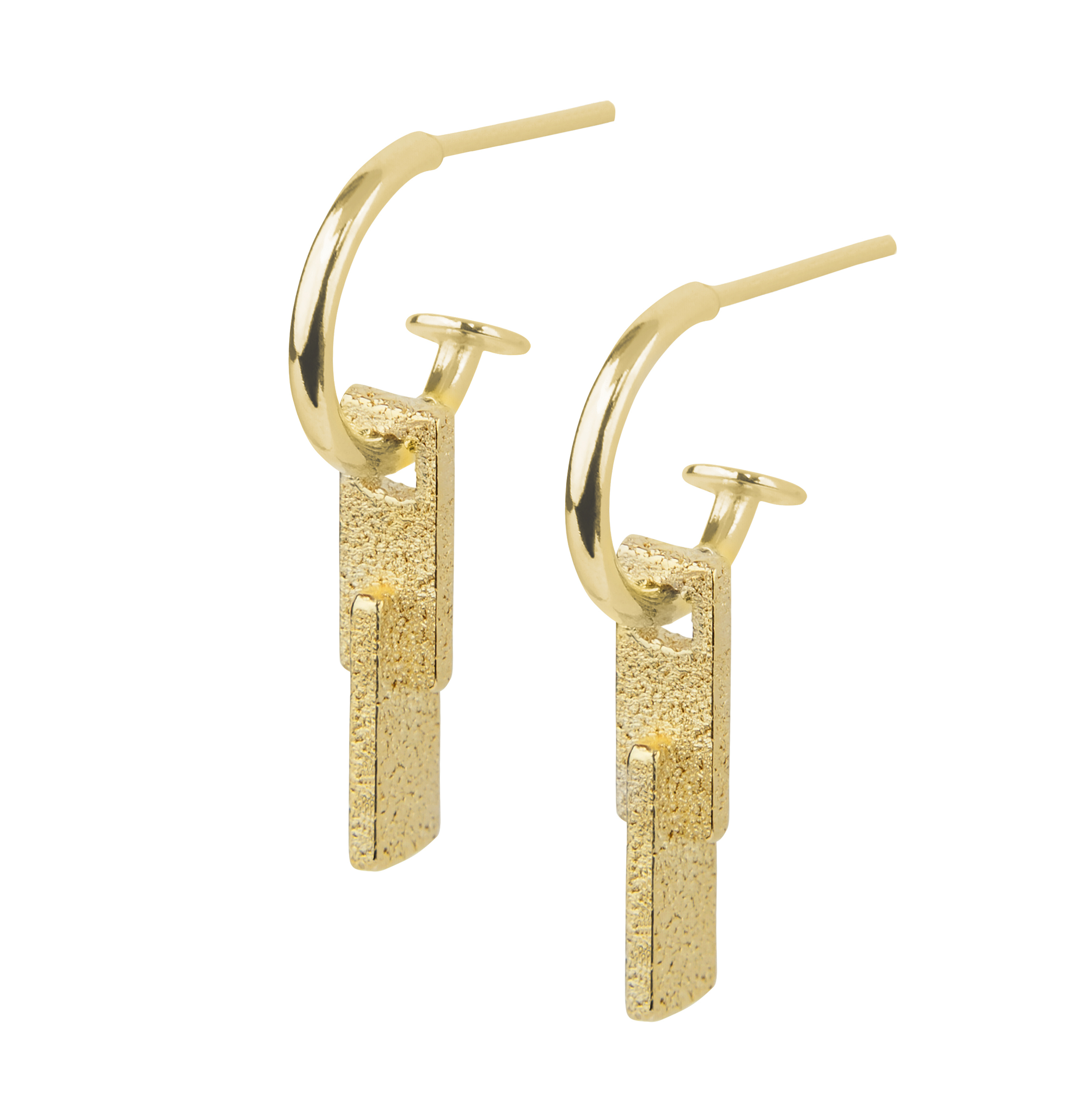 Minimal Twisted Earrings II - OLA | 3d printed jewelry